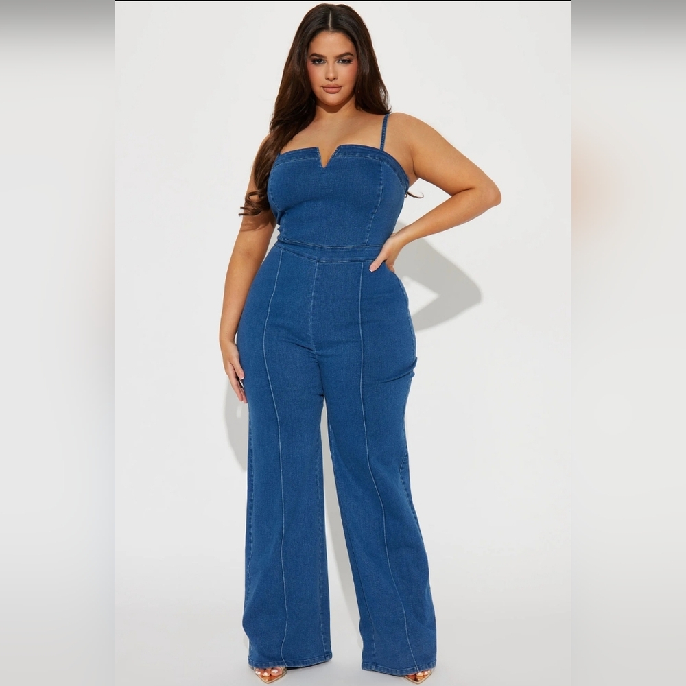 Fashion Nova Demin Jumpsuit